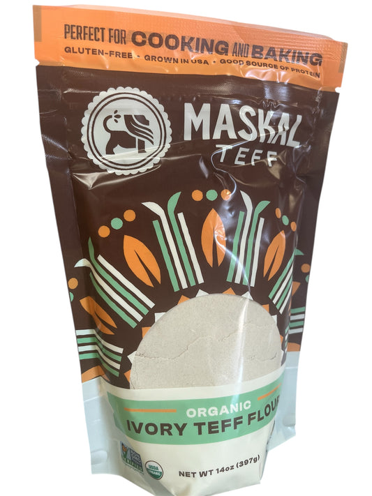 Maskal (ORGANIC )Ivory Teff flour (wt. 14 oz) image 0